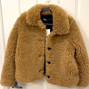 Zara Faux fur Teddy Coat